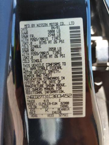 Photo 10 from auction – 2001 NISSAN FRONTIER C with VIN 1N6ED27T31C383452