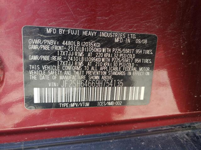 Photo 10 from auction – 2009 SUBARU FORESTER 2 with VIN JF2SH64669H754135