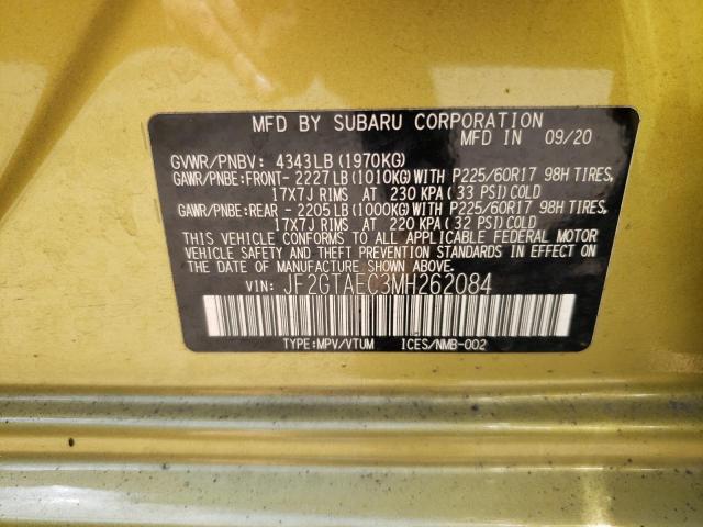 Photo 10 from auction – 2021 SUBARU CROSSTREK with VIN JF2GTAEC3MH262084