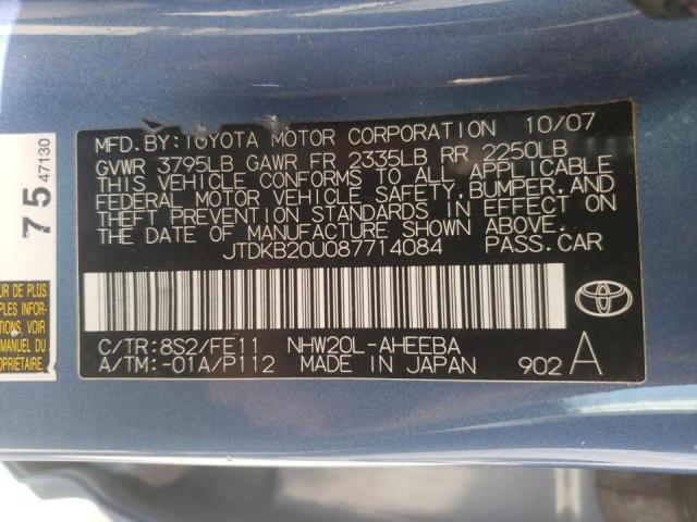 Photo 10 from auction – 2008 TOYOTA PRIUS with VIN JTDKB20U087714084