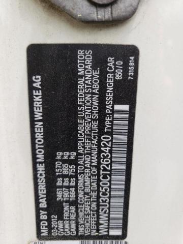 Photo 10 from auction – 2012 MINI COOPER with VIN WMWSU3C50CT263420