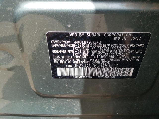 Photo 10 from auction – 2018 SUBARU FORESTER 2 with VIN JF2SJAGC6JH489813