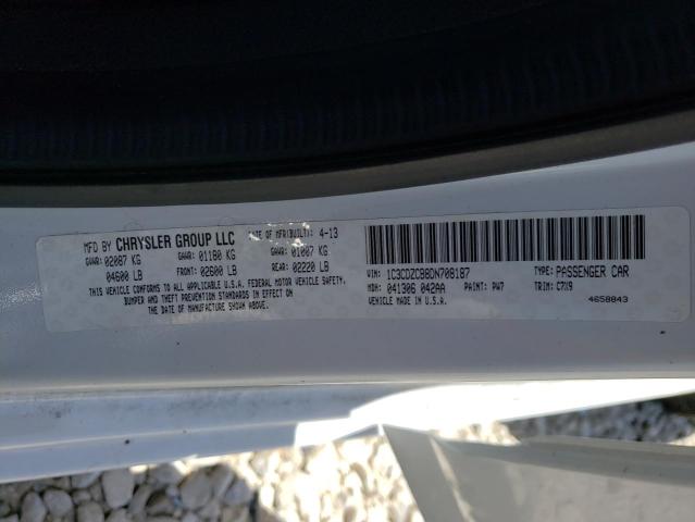 Photo 10 from auction – 2013 DODGE AVENGER SX with VIN 1C3CDZCB8DN708187