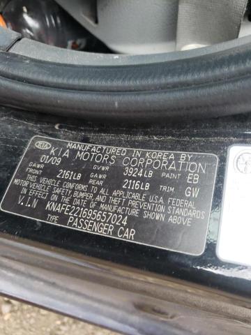 Photo 10 from auction – 2009 KIA SPECTRA EX with VIN KNAFE221695657024