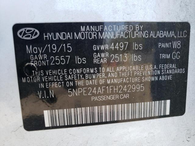 Photo 10 from auction – 2015 HYUNDAI SONATA SE with VIN 5NPE24AF1FH242995
