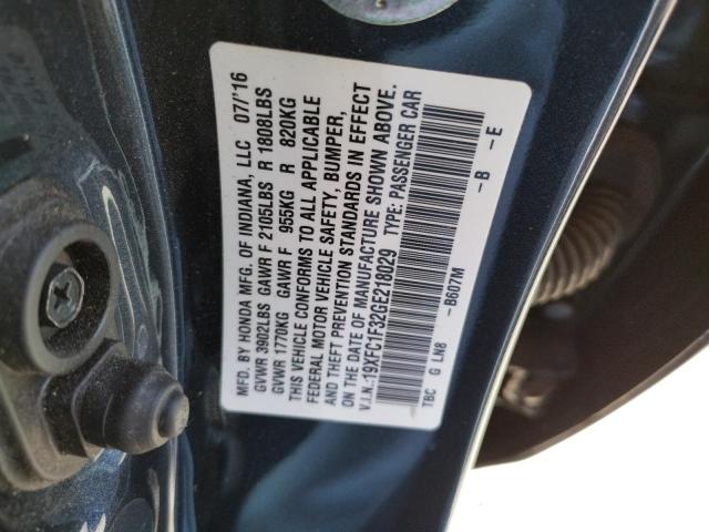 Photo 10 from auction – 2016 HONDA CIVIC EX with VIN 19XFC1F32GE218029