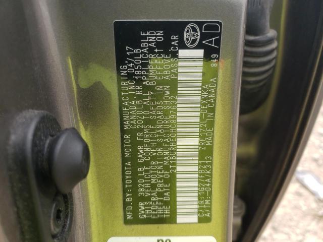 Photo 10 from auction – 2017 TOYOTA COROLLA L with VIN 2T1BURHE0HC897632