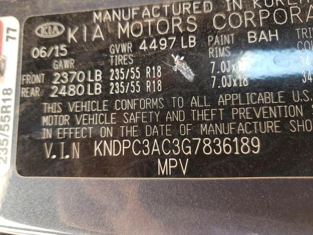 Photo 10 from auction – 2016 KIA SPORTAGE E with VIN KNDPC3AC3G7836189