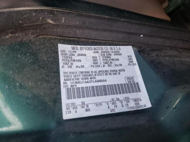 Photo 10 from auction – 2000 FORD EXPEDITION with VIN 1FMRU1663YLA88044