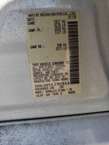 Photo 10 from auction – 2018 NISSAN ALTIMA 2.5 with VIN 1N4AL3AP5JC290914