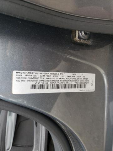 Photo 10 from auction – 2011 VOLKSWAGEN JETTA BASE with VIN 3VW2K7AJ2BM334773