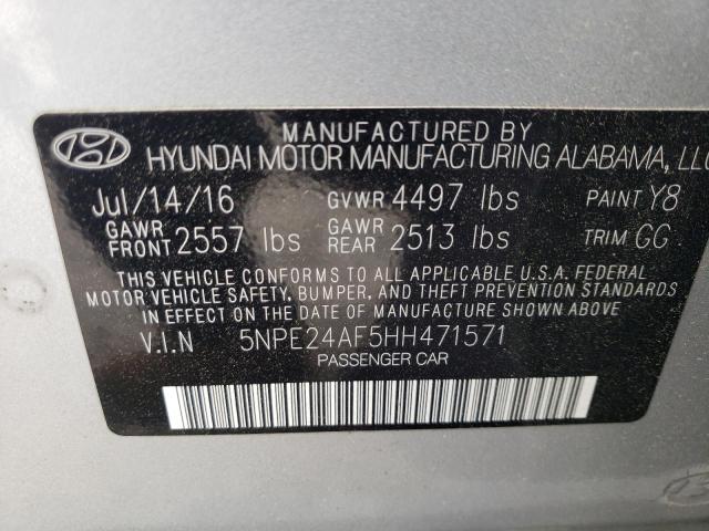 Photo 10 from auction – 2017 HYUNDAI SONATA SE with VIN 5NPE24AF5HH471571