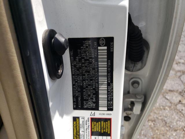 Photo 10 from auction – 2012 TOYOTA CAMRY BASE with VIN 4T4BF1FK7CR187919