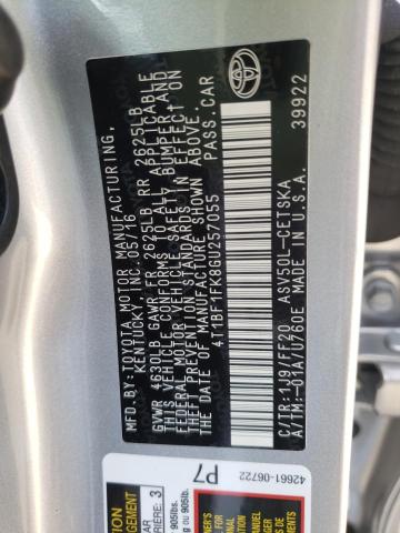 Photo 10 from auction – 2016 TOYOTA CAMRY LE with VIN 4T1BF1FK8GU257055