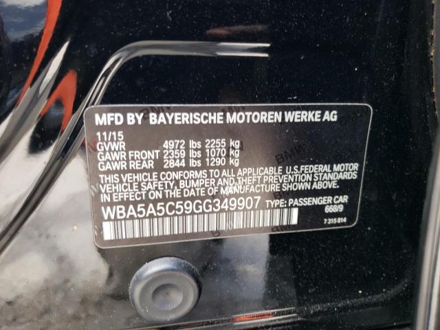 Photo 10 from auction – 2016 BMW 528 I with VIN WBA5A5C59GG349907