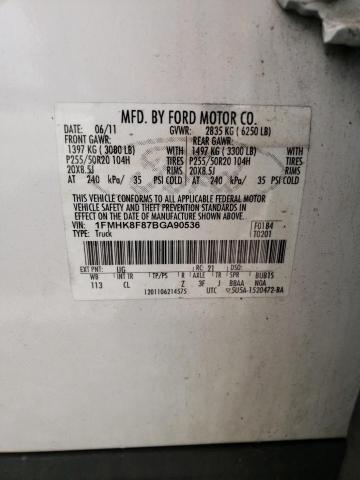 Photo 10 from auction – 2011 FORD EXPLORER L with VIN 1FMHK8F87BGA90536