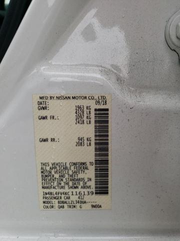 Photo 10 from auction – 2019 NISSAN ALTIMA PLA with VIN 1N4BL4FV4KC116139
