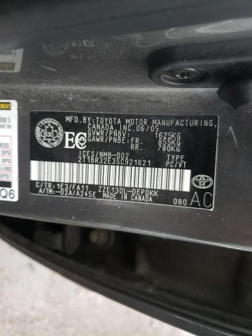 Photo 10 from auction – 2005 TOYOTA COROLLA CE with VIN 2T1BR32E35C921621