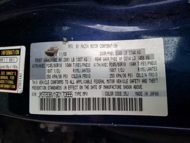 Photo 10 from auction – 2009 MAZDA CX-9 with VIN JM3TB38V190170655