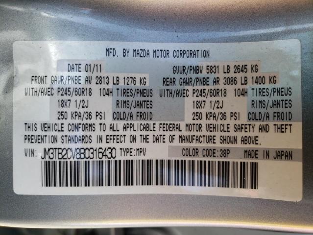Photo 10 from auction – 2011 MAZDA CX-9 with VIN JM3TB2CV8B0316430