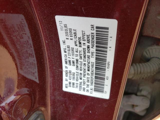 Photo 10 from auction – 2014 HONDA ACCORD SPO with VIN 1HGCR2F59EA074652