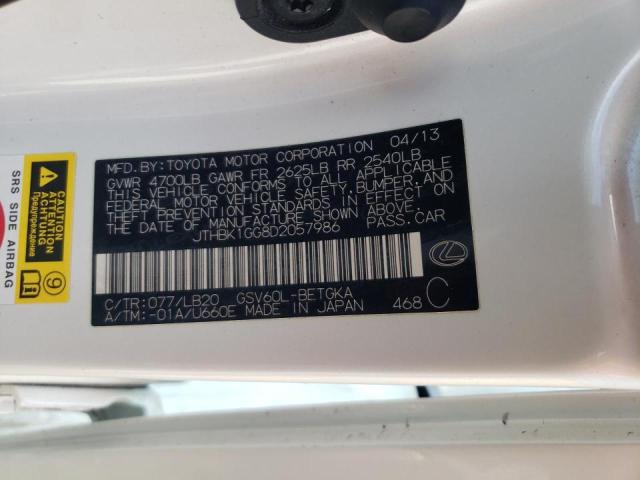 Photo 10 from auction – 2013 LEXUS ES 350 with VIN JTHBK1GG8D2057986