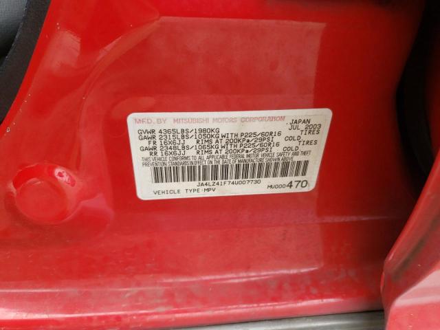Photo 10 from auction – 2004 MITSUBISHI OUTLANDER with VIN JA4LZ41F74U007730
