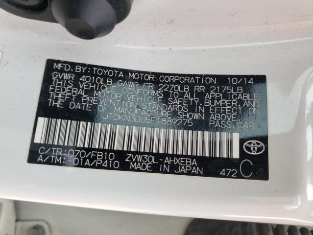 Photo 10 from auction – 2015 TOYOTA PRIUS with VIN JTDKN3DU5F1889275