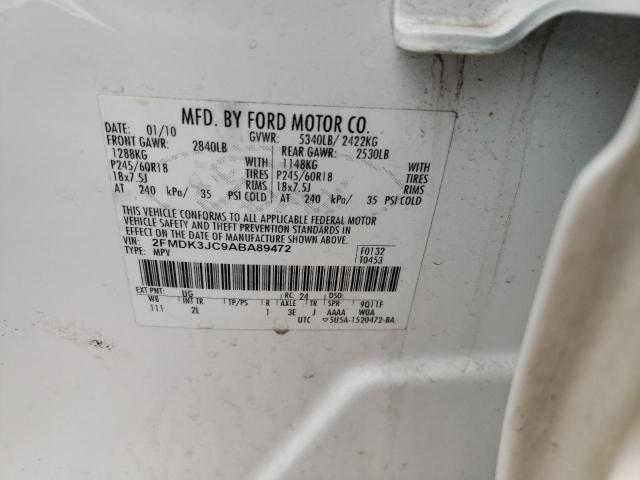 صورة رقم 10 من المزاد - 2010 FORD EDGE SEL مع VIN 2FMDK3JC9ABA89472