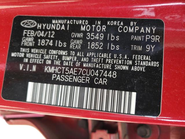 Photo 10 from auction – 2012 HYUNDAI ACCENT GLS with VIN KMHCT5AE7CU047448