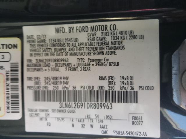 Photo 10 from auction – 2013 LINCOLN MKZ with VIN 3LN6L2G91DR809963