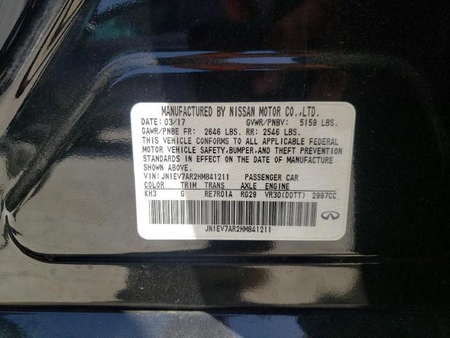Photo 10 from auction – 2017 INFINITI Q50 PREMIU with VIN JN1EV7AR2HM841211