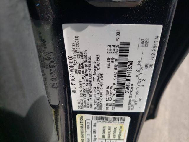 Photo 10 from auction – 2015 FORD FUSION SE with VIN 3FA6P0LU1FR118268