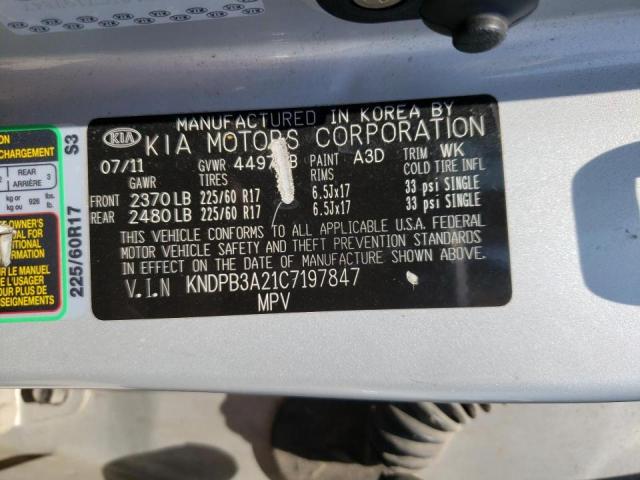 Photo 10 from auction – 2012 KIA SPORTAGE B with VIN KNDPB3A21C7197847