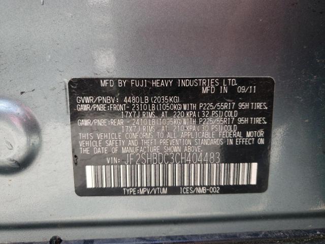 Photo 10 from auction – 2012 SUBARU FORESTER 2 with VIN JF2SHBDC3CH404483