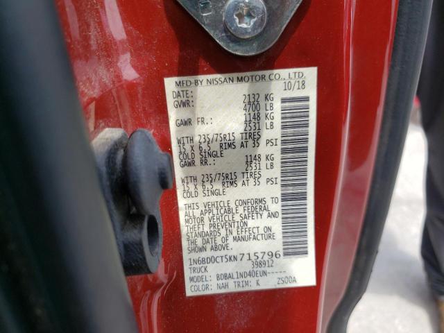 Photo 10 from auction – 2019 NISSAN FRONTIER S with VIN 1N6BD0CT5KN715796