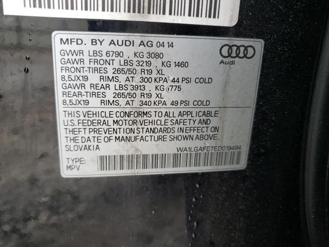 Photo 10 from auction – 2014 AUDI Q7 with VIN WA1LGAFE7ED019494