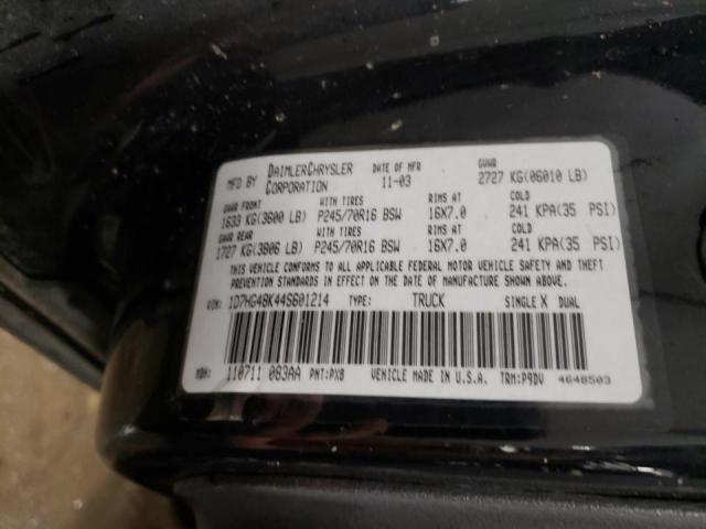 Photo 10 from auction – 2004 DODGE DAKOTA QUA with VIN 1D7HG48K44S601214