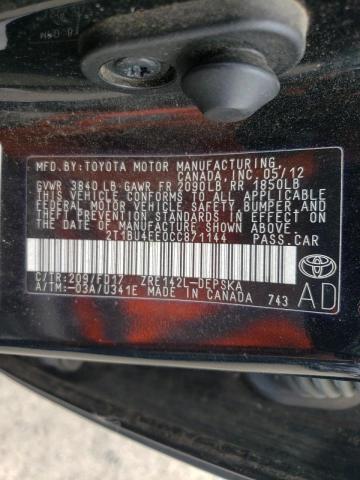 Photo 10 from auction – 2012 TOYOTA COROLLA BA with VIN 2T1BU4EE0CC871144