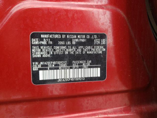 Photo 10 from auction – 2011 NISSAN LEAF SV with VIN JN1AZ0CP4BT009212
