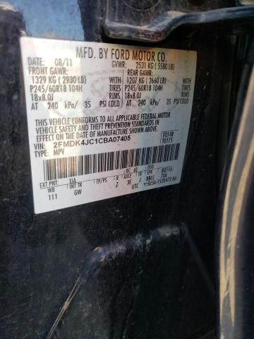 Photo 10 from auction – 2012 FORD EDGE SEL with VIN 2FMDK4JC1CBA07405