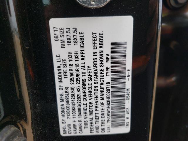 Photo 10 from auction – 2017 HONDA CR-V EXL with VIN 7FARW1H83HE020718