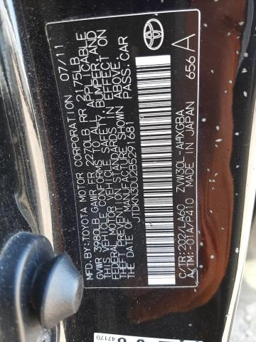 Photo 10 from auction – 2011 TOYOTA PRIUS with VIN JTDKN3DU2B5291681