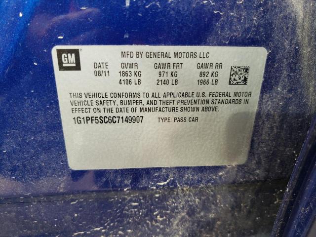 Photo 10 from auction – 2012 CHEVROLET CRUZE LT with VIN 1G1PF5SC6C7149907