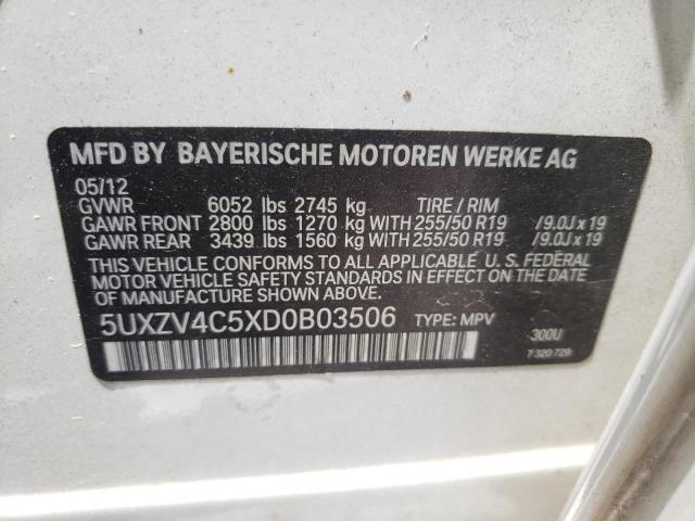 Photo 10 from auction – 2013 BMW X5 XDRIVE3 with VIN 5UXZV4C5XD0B03506