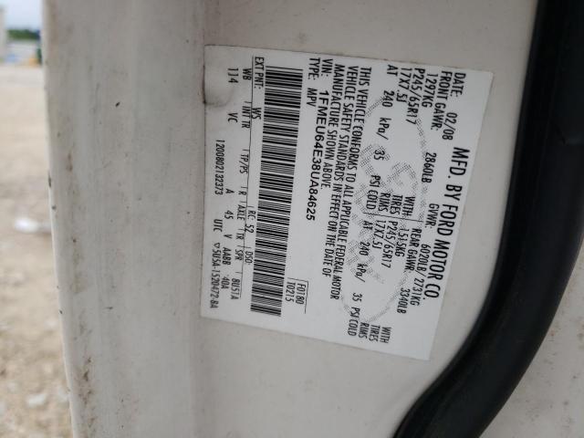 Photo 10 from auction – 2008 FORD EXPLORER E with VIN 1FMEU64E38UA84625