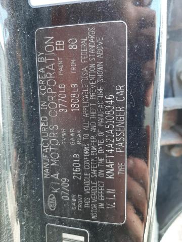Photo 10 from auction – 2010 KIA FORTE LX with VIN KNAFT4A21A5108346