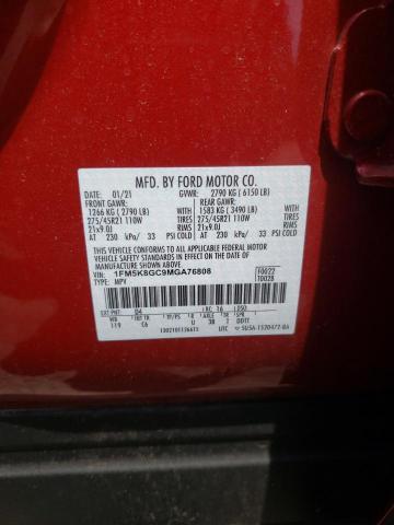 Photo 10 from auction – 2021 FORD EXPLORER S with VIN 1FM5K8GC9MGA76808