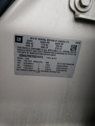 Photo 10 from auction – 2012 CHEVROLET EQUINOX LT with VIN 2GNALPEK7C6315413