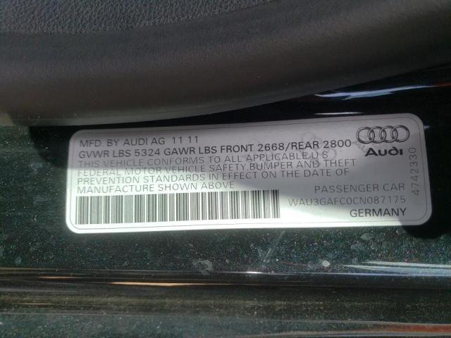 Photo 10 from auction – 2012 AUDI A7 PRESTIG with VIN WAU3GAFC0CN087175